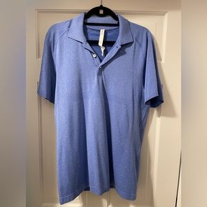 Lululemon Metal Vent Tech Medium Blue Polo Shirt